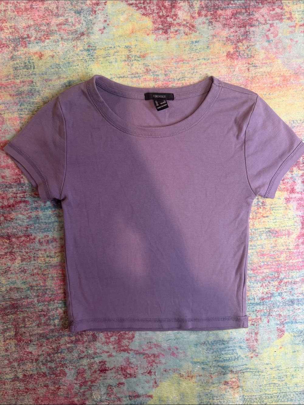 Forever 21 Lilac Scoop Neck Crop Top